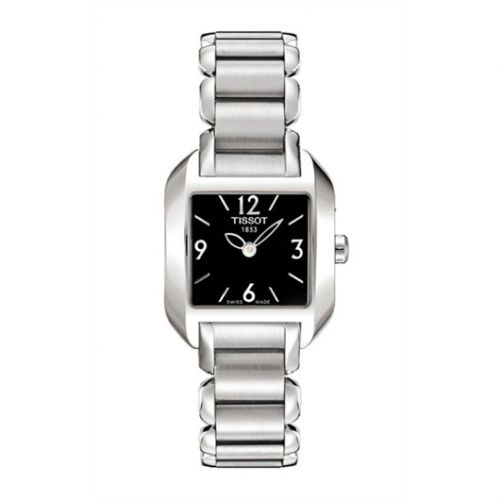 T-Wave Square Quartz 23.6 Stainless Steel /  Black / Bracelet