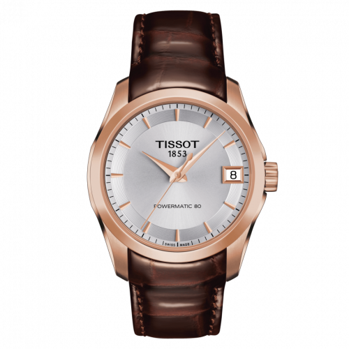 Couturier Powermatic 80 32 Rose Gold PVD / Silver / Strap