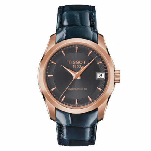 Couturier Powermatic 80 32 Rose Gold PVD / Grey / Strap