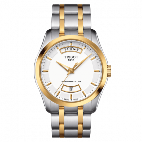 Couturier Powermatic 80 39 Stainless Steel / Yellow Gold PVD / White / Bracelet