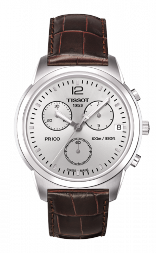 PR 100 Chronograph Quartz 38 Stainless Steel / Silver / Strap