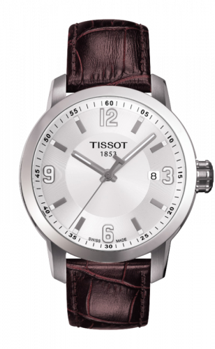 PRC 200 Quartz Silver Brown Leather