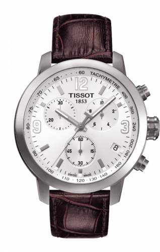 PRC 200 Quartz Chronograph Silver Leather