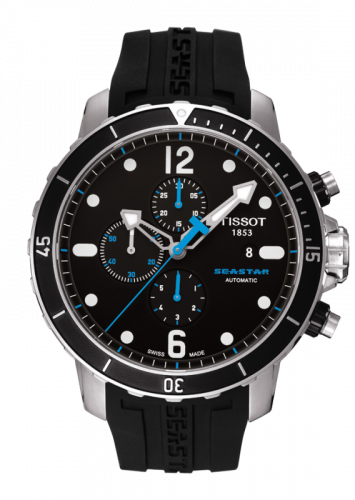 Seastar 1000 Automatic Chronograph Black Rubber