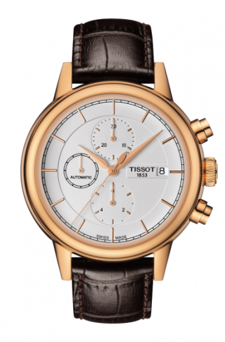 Carson Automatic Chronograph 42.3 Rose Gold PVD / Silver / Strap