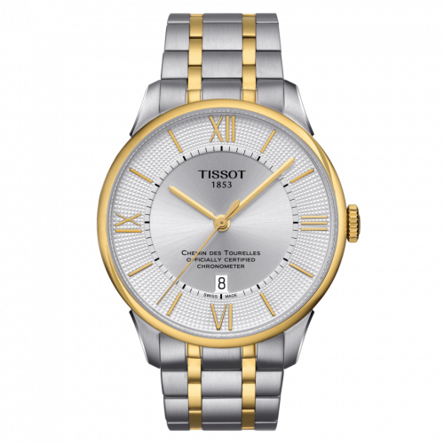 Chemin Des Tourelles Powermatic 80 COSC 42 Stainless Steel / Yellow Gold PVD / Silver / Bracelet