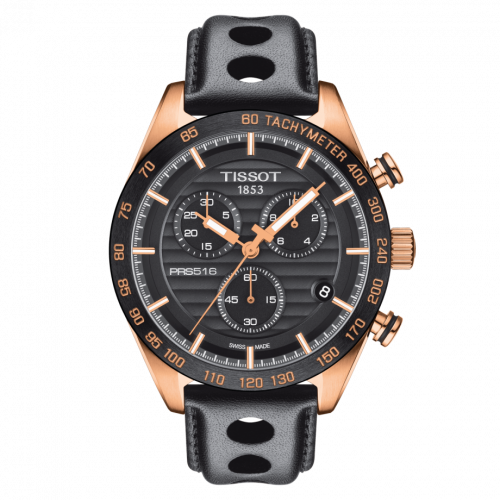 PRS 516 Chronograph Quartz Rose Gold PVD / Black / Strap