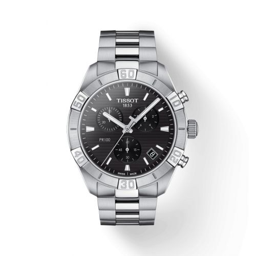PR 100 Sport Gent Chronograph Stainless Steel / Black / Bracelet