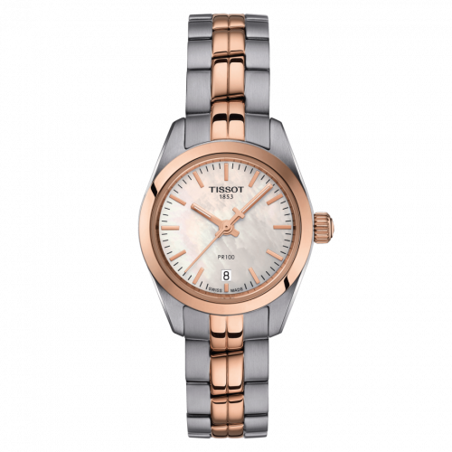 PR 100 Quartz 25 Stainless Steel / Rose Gold PVD / MOP / Bracelet