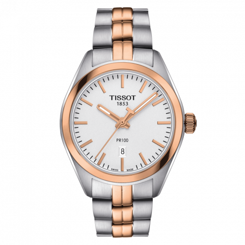 PR 100 Quartz 33 Stainless Steel / Rose Gold PVD / Silver / Bracelet