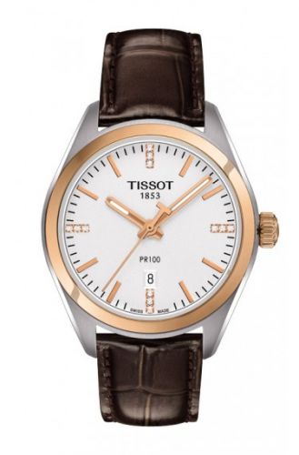 PR 100 Quartz 33 Stainless Steel / Rose Gold PVD / Silver / Strap