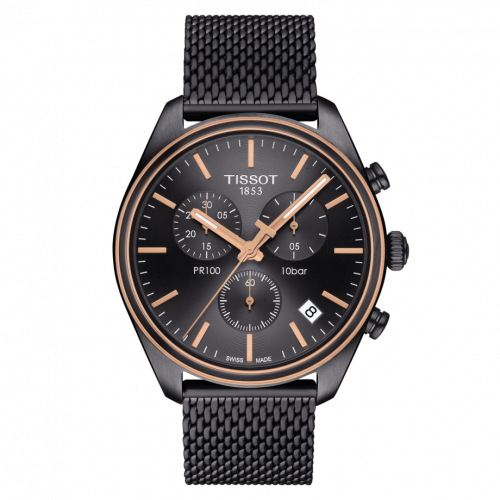 PR 100 Chronograph Quartz 41 PVD / Grey / Milanese