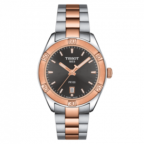 PR 100 Sport Chic 36 Stainless Steel / Rose Gold PVD / Grey / Bracelet