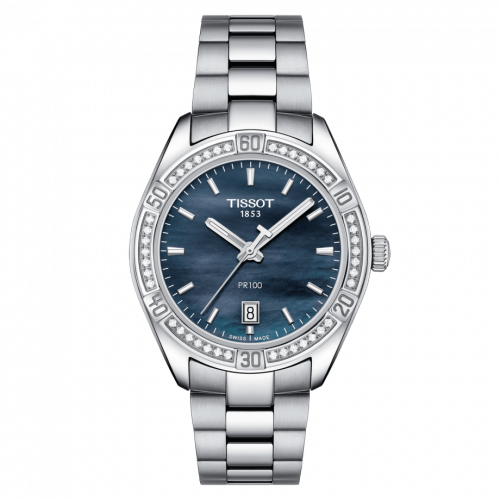 PR 100 Sport Chic 36 Stainless Steel / Diamond / Black MOP / Bracelet