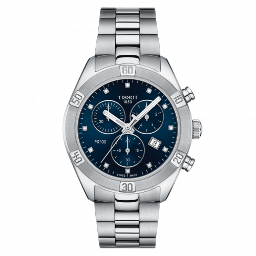 PR 100 Sport Chic Chronograph 38 Stainless Steel / Blue / Bracelet