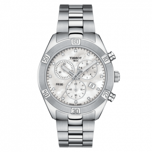 PR 100 Sport Chic Chronograph 38 Stainless Steel / MOP / Bracelet