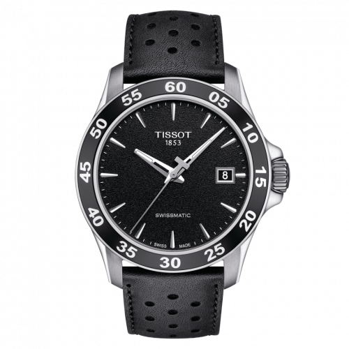 V8 Swissmatic 42.5 Stainless Steel / Black / Strap