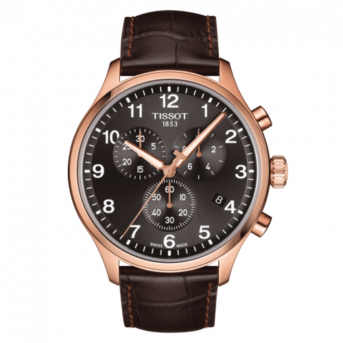 Chrono XL Classic Rose Gold PVD / Black / Strap
