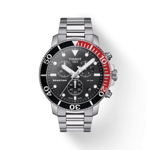 Seastar 1000 Chronograph Quartz 45.5 Stainless Steel / Black / Bracelet