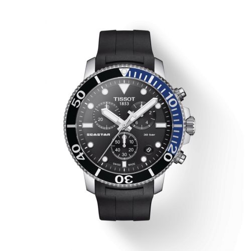 Seastar 1000 Chronograph Quartz 45.5 Stainless Steel / Black / Rubber