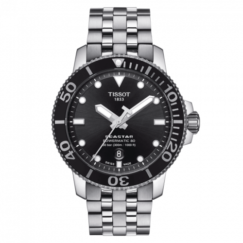 Seastar 1000 Powermatic 80 43 Stainless Steel / Black / Bracelet