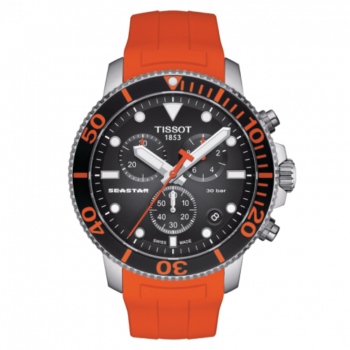 Seastar 1000 Chronograph Quartz 45.5 Stainless Steel / Black / Rubber