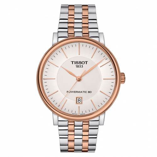 Carson Premium Powermatic 80 Stainless Steel / Rose Gold PVD / Silver / Bracelet