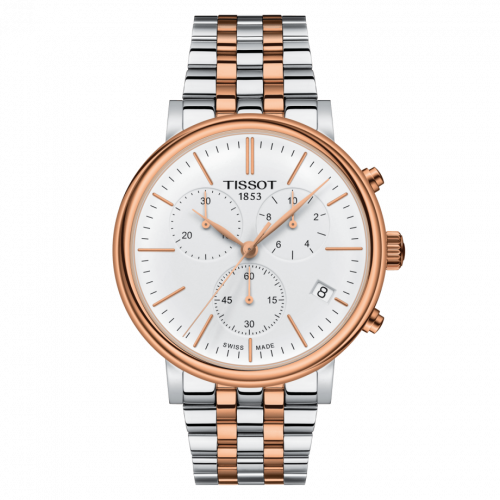 Carson Premium Chronograph Quartz 41 Stainless Steel / Rose Gold PVD / Silver / Bracelet
