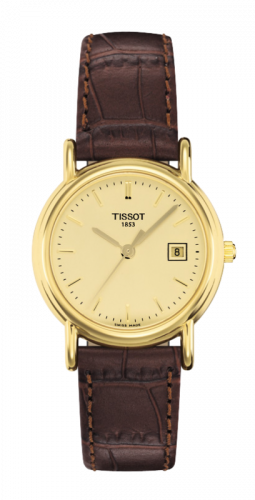 Carson Quartz 26.8 Yellow Gold / Champagne / Strap