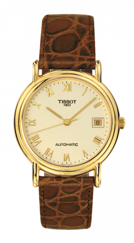Carson Automatic 35.5 Yellow Gold / Champagne / Strap