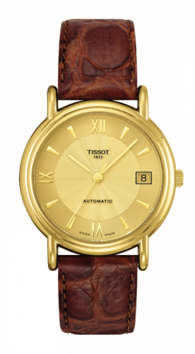 Carson Automatic 35.5 Yellow Gold / Champagne / Strap
