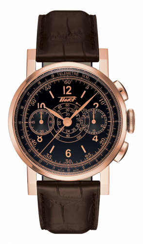 Heritage Chronograph Pink Gold / Black / Strap