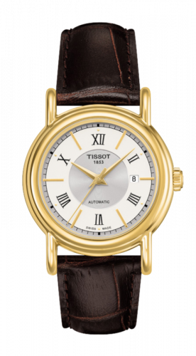Carson Automatic 29.7 Yellow Gold / Silver / Strap