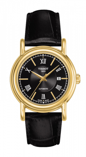 Carson Automatic 29.7 Yellow Gold / Black / Strap