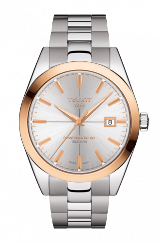 Gentleman Powermatic Stainless Steel / Red Gold / Silver / Bracelet