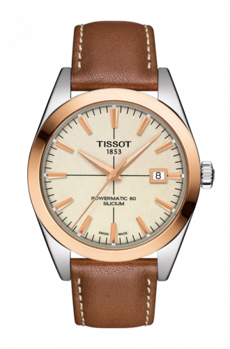 Gentleman Powermatic Stainless Steel / Red Gold / Cream / Strap
