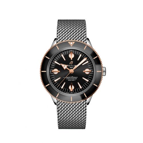Superocean Heritage '57 Stainless Steel / Red Gold / Black / Mesh