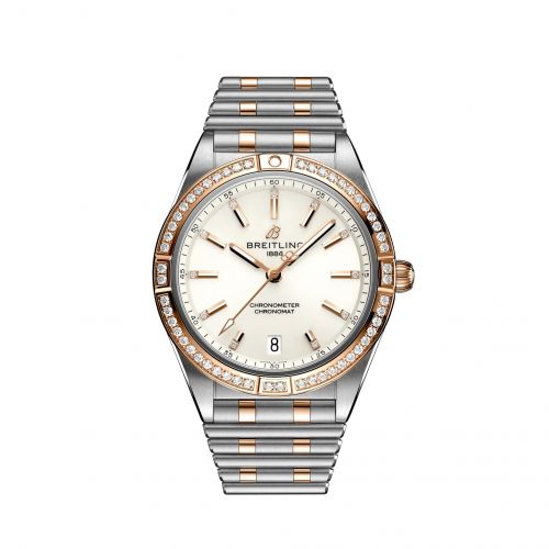 Chronomat Automatic 36 Stainless Steel / Red Gold - Diamond / White / Rouleaux