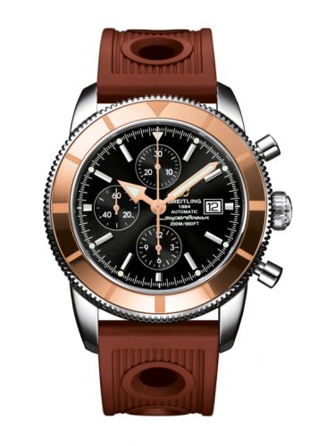 Superocean Heritage 46 Chronograph Stainless Steel / Red Gold  / Black /  Rubber