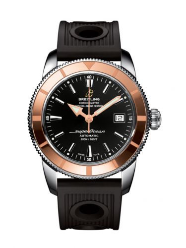 Superocean Heritage 42 Stainless Steel / Red Gold / Volcano Black / Rubber