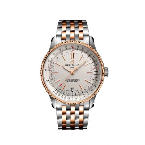 Navitimer 1 38 Automatic Stainless Steel / Red Gold / Silver / Bracelet