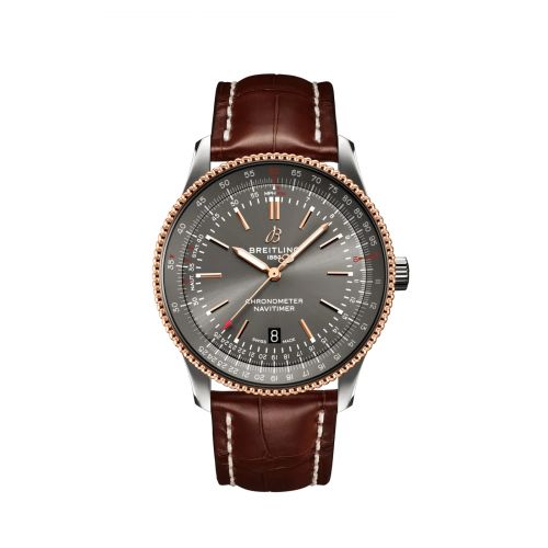 Navitimer Automatic 41 Automatic Stainless Steel / Rose Gold / Grey / Croco - Pin