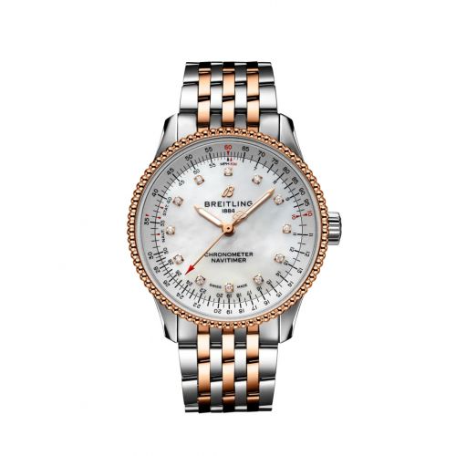 Navitimer 1 35 Automatic Stainless Steel / Red Gold / MOP / Bracelet