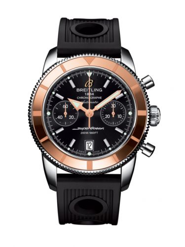 Superocean Heritage 44 Chronograph Stainless Steel / Red Gold / Black / Rubber