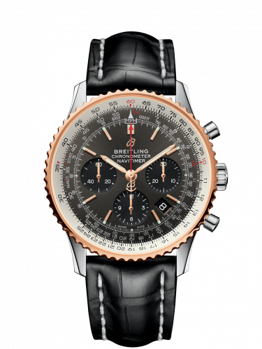 Navitimer 1 B01 Chronograph 43 Stainless Steel / Red Gold / Grey / Croco / Pin