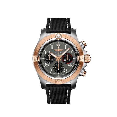 Avenger B01 Chronograph 45 Stainless Steel / Red Gold / Anthracite / Strap - Pin