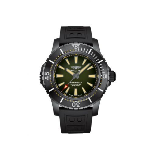 Superocean II 48 Titanium / Green / Rubber / Pin