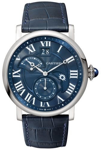 Rotonde de Cartier Second Time Zone Day / Night White Gold / Blue