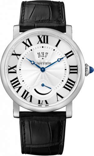Rotonde de Cartier Calendar Aperture and Power Reserve Stainless Steel / Silver