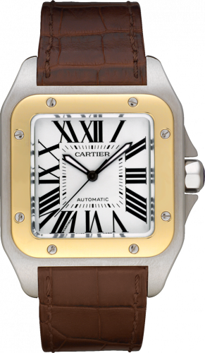 Santos 100 41.3  Stainless Steel / Yellow Gold